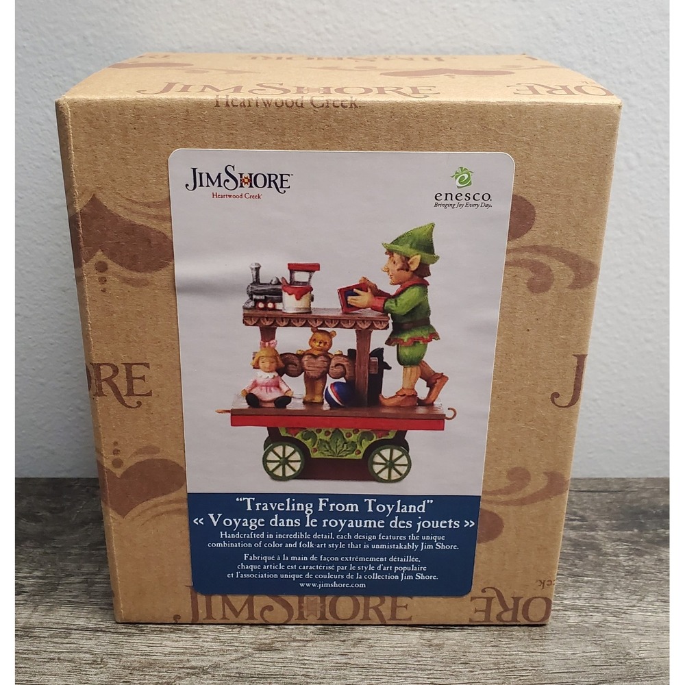 Jim Shore Heartwood‎ Creek 2022 "Traveling From Toyland" Elf Toys Train Car READ